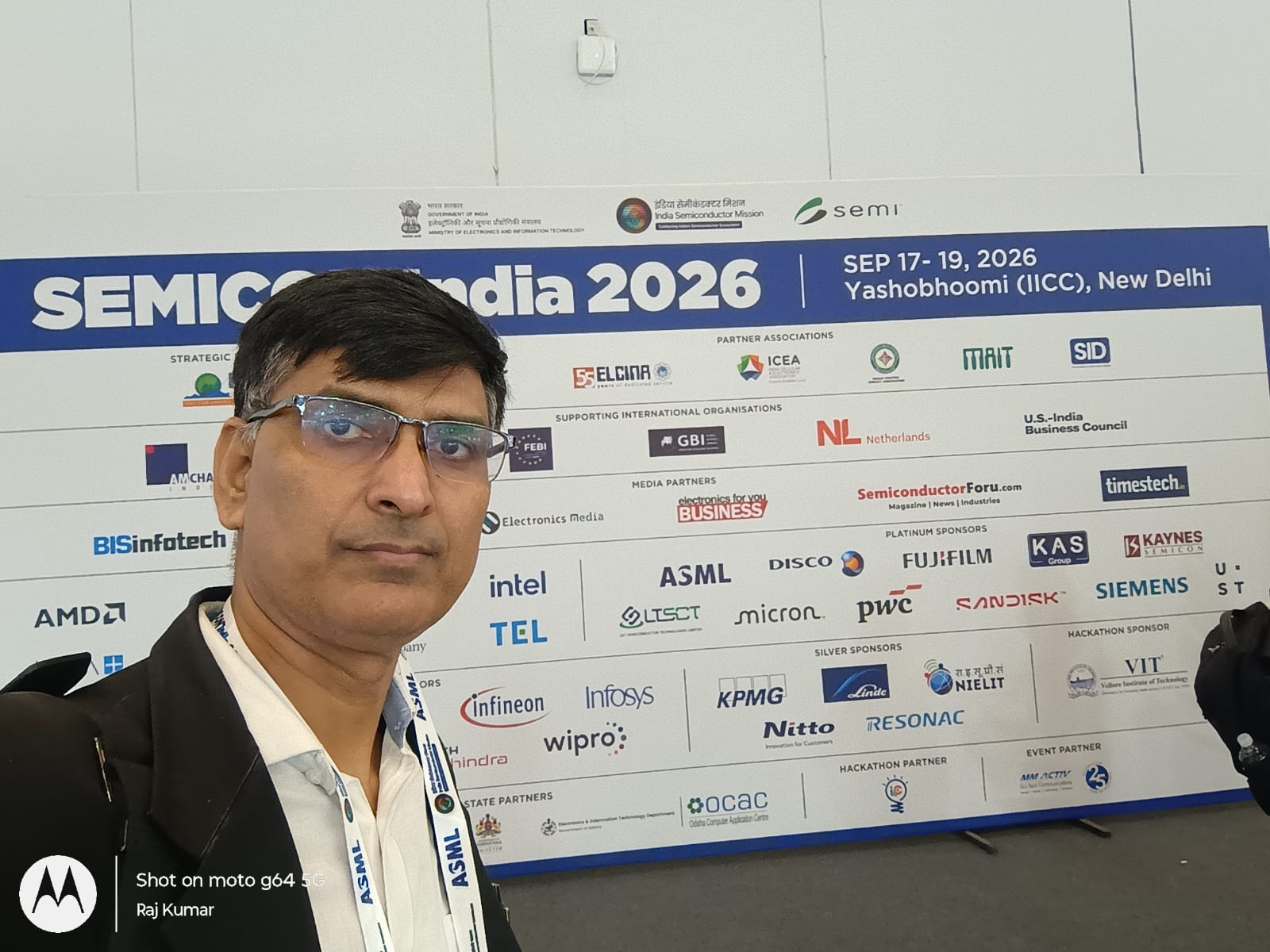 Raj Kumar representing InKnowBiz Associates at SEMICON India 2026 in New Delhi